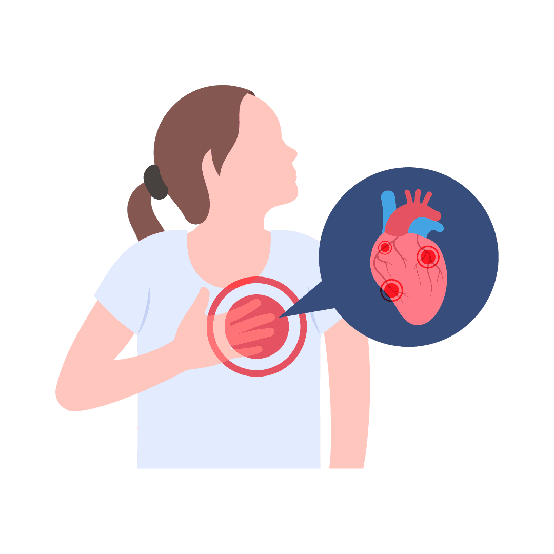 Arritmia, cardioneurosis, angina de pecho, taquicardia